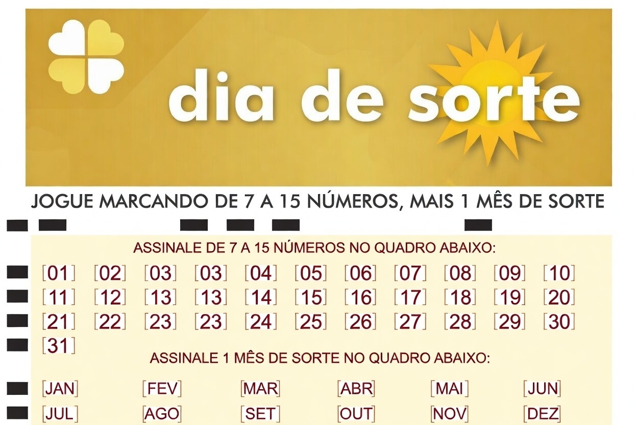 Cartela Dia de Sorte