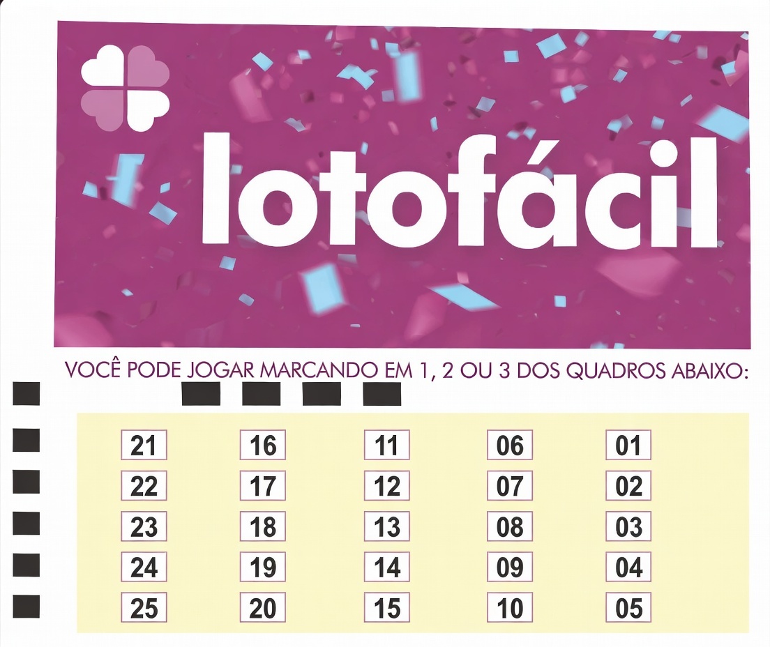 Cartela Lotofácil