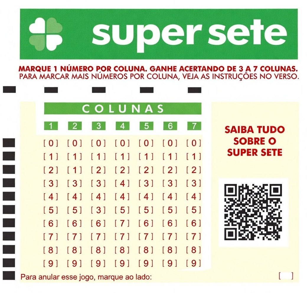 Cartela Super Sete